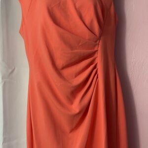 Calvin Klein One Shoulder Coral Dress
